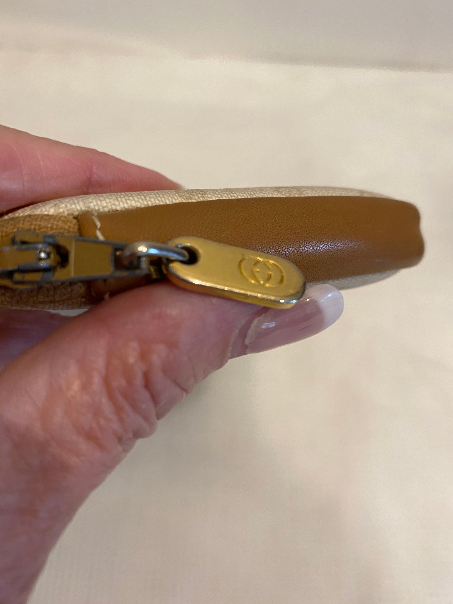 Vintage Mini GG Zipper Pull repurposed as Dog Tag Pendant on Steel Chain
