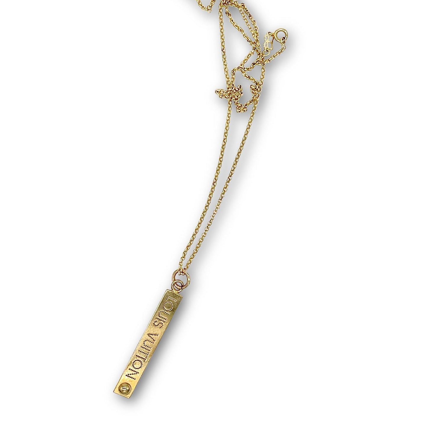 Lola Large Bar Charm - Pendant on Necklace