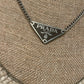 Prada Triangle Plate Charms on Necklaces