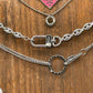 Statement Necklace Custom One of a Kind Louis Vuitton Key Ring on Double Chain Choker
