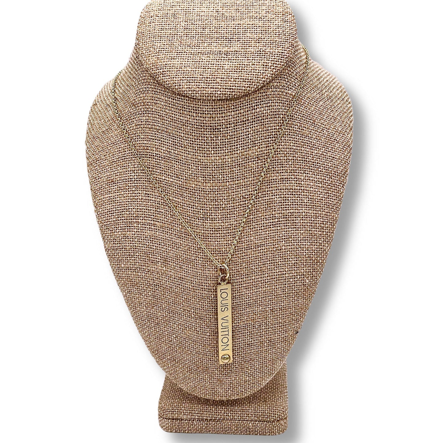Lola Large Bar Charm - Pendant on Necklace