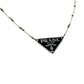 Prada black Triangle Plate Charm on Necklace