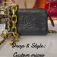 Chic Vintage Black Timeless Chanel Pouch Custom Crossbody/Fanny Pack/Bum Bag