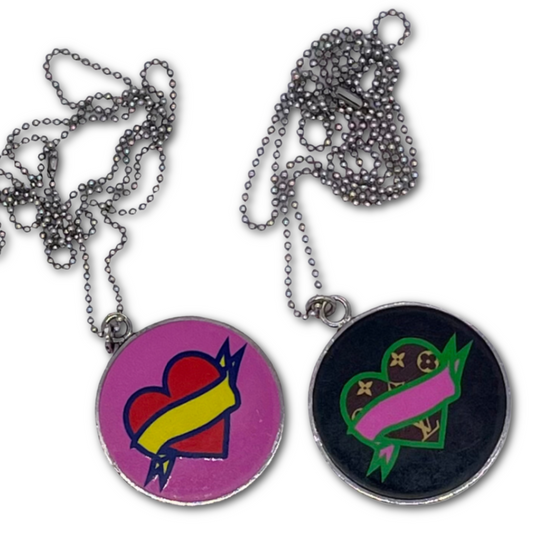 Rare 2-SIDED Louis Vuitton Charm  Re-Worked as Necklace