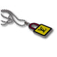 LV Silver with Yellow Pink and Blue Louis Vuitton Lock Re-worked 2-Sided Charm on Necklace