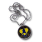 Silver with Pink Yellow Blue LV Lock and Toggle Louis Vuitton Re-Worked Charm Necklace - L