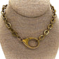 Statement Choker with Louis Vuitton Antique Gold C Clasp