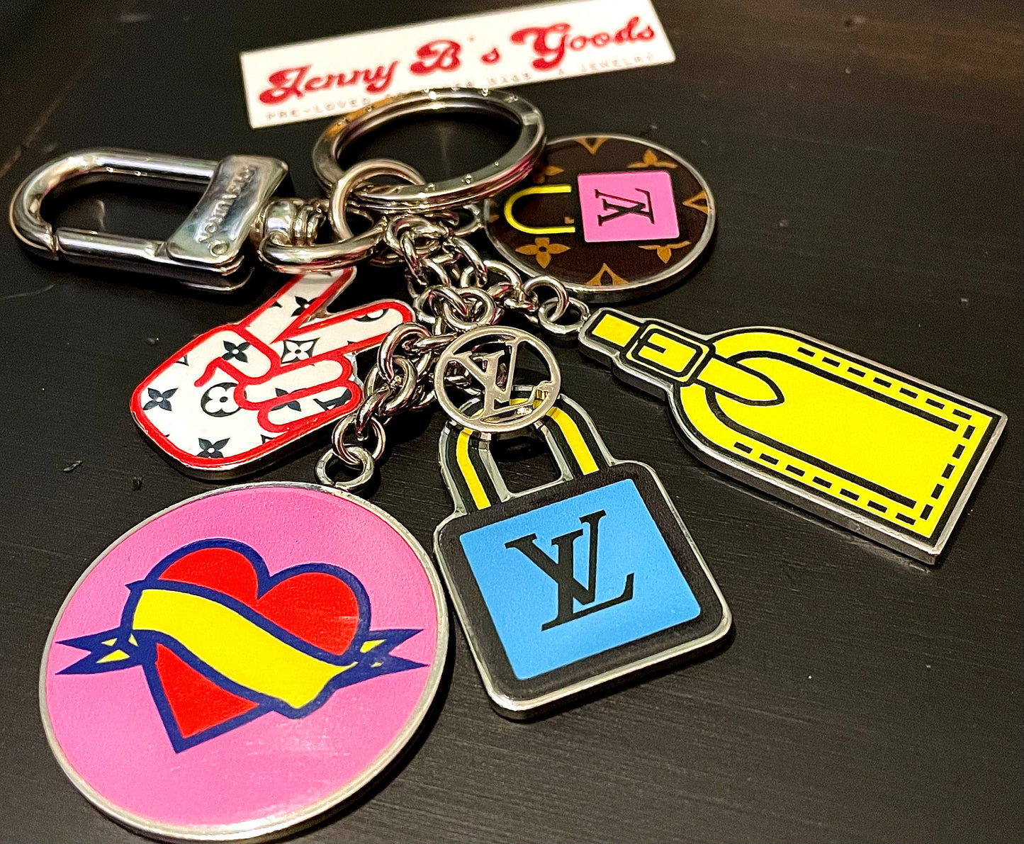 Louis Vuitton Luggage Tag Re-worked Charm Necklace