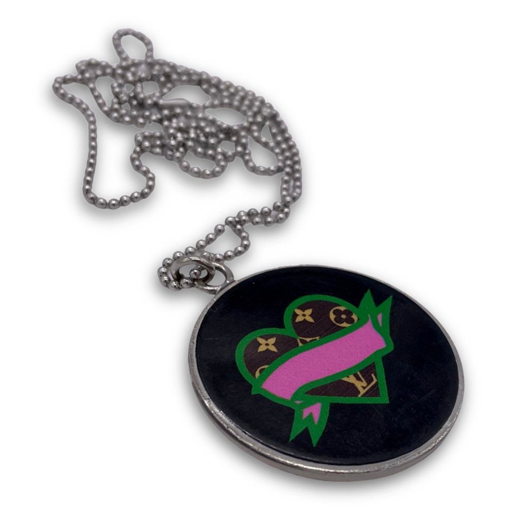 Rare 2-SIDED Louis Vuitton Charm  Re-Worked as Necklace