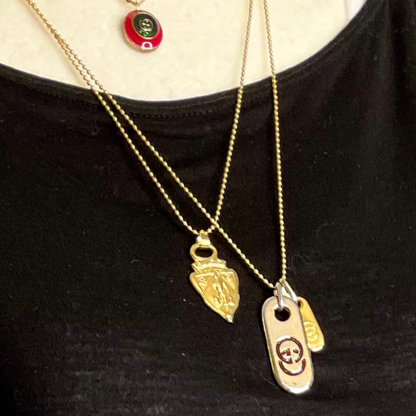 Vintage Gucci Mini Zipper Pull used as Dog Tag Pendant on Chain – The  ReMinted Vintage